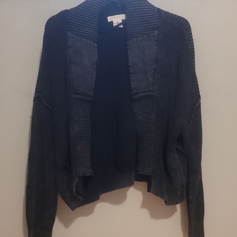 Elegant Black Cardigan Sweater